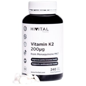 Hivital Vitamina K2 (menoquinona MK7) 200 mcg - 240 comprimidos  vegan